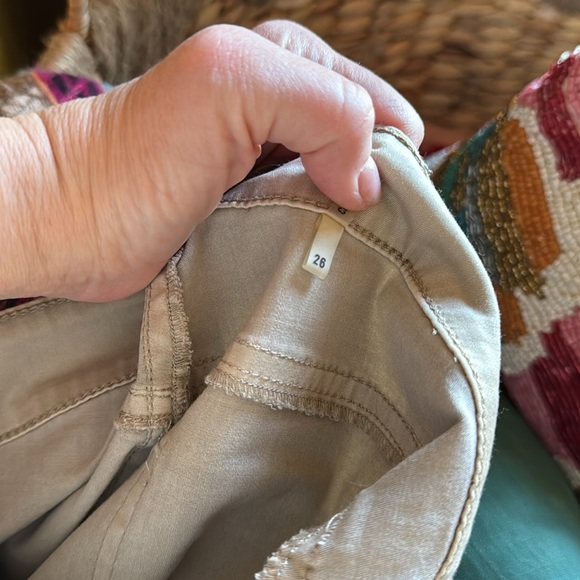 Beige and Tan Patchwork Pants - Picture 7 of 7